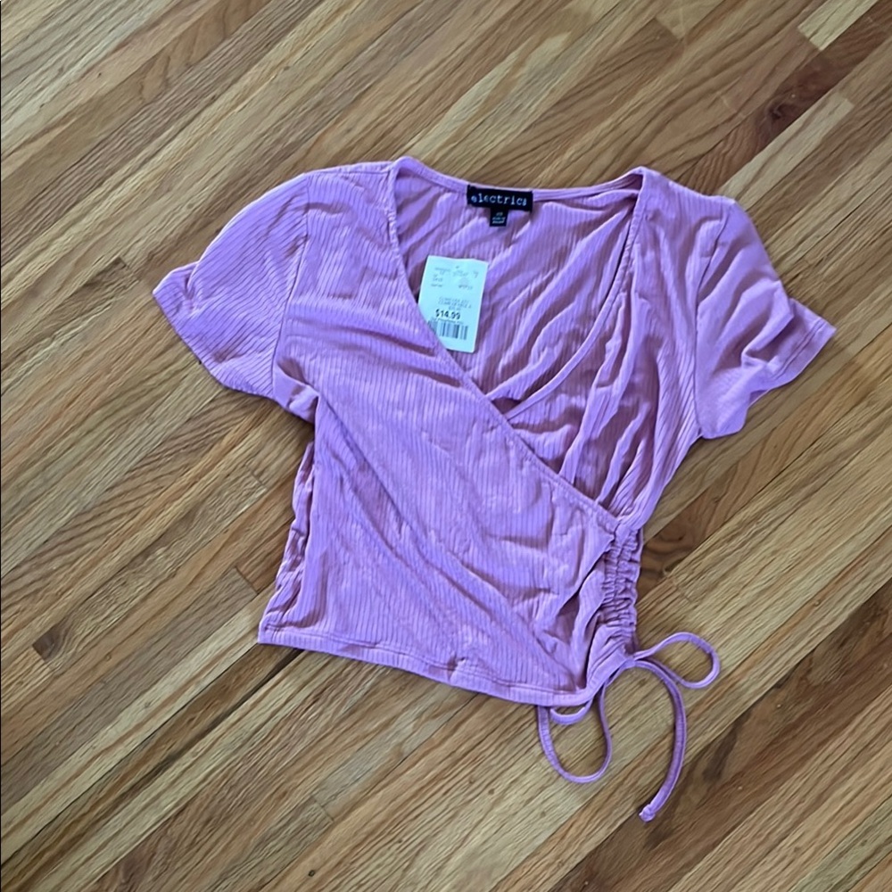 Lilac Wrap Top